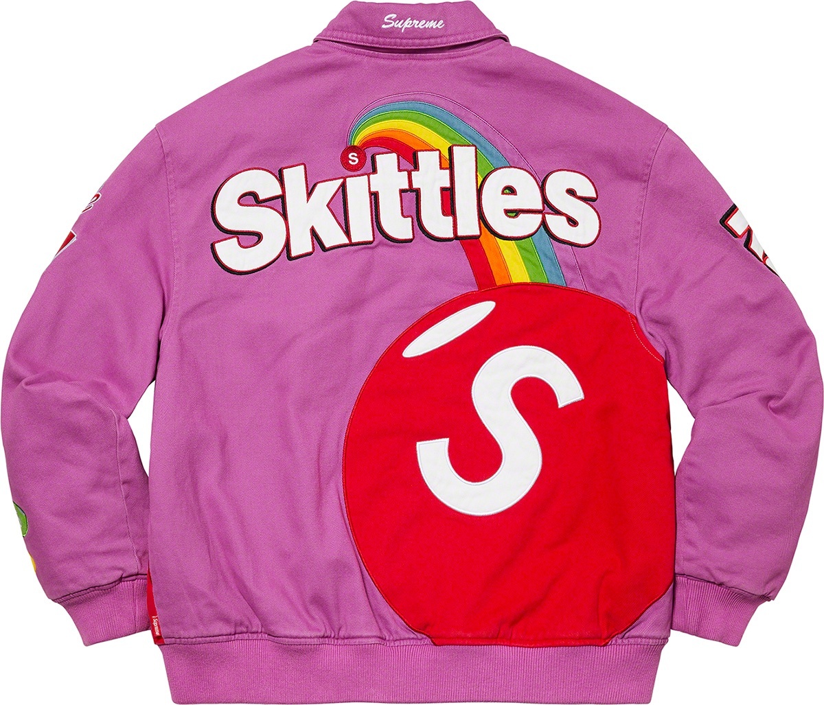Supreme®/Skittles®/<wbr>Mitchell & Ness® Varsity Jacket view 9